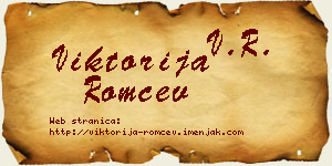 Viktorija Romčev vizit kartica